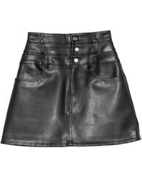 Viktor & Rolf - Triple-Layer Leather Mini Skirt - Lyst