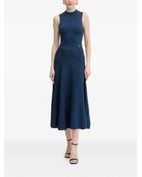 Guess - Robe Mi-Longue Évasée À Col Montant - Lyst