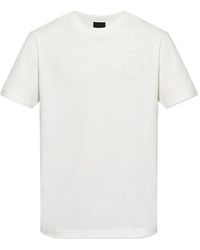 Moncler - T-Shirt Met Logo-Reliëf - Lyst