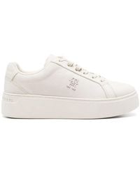 Tommy Hilfiger - Court Platform Leather Sneakers - Lyst