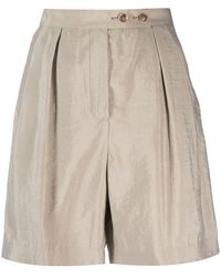 Emporio Armani - Pantalones cortos de talle alto con pinzas - Lyst