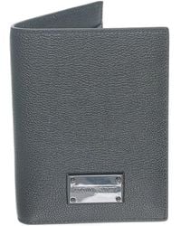 Emporio Armani - Logo-Plaque Pebbled-Leather Wallet - Lyst