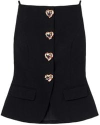 Self-Portrait - Wool Crepe Top - Lyst