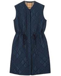 Burberry - Micro Check-Stitch Nylon Blend Gilet - Lyst