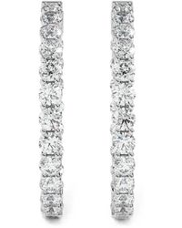 Diamond Essentials - Lucida Diamond Hoop Earrings - Lyst