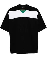 Kolor - T-Shirt Con Dettaglio A Righe - Lyst