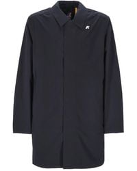 K-Way - Logo-Patch Trench Coat - Lyst