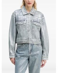 Gestuz - Chaqueta vaquera con efecto metalizado - Lyst