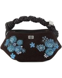 Ganni - Bou Mini Bead-Embellished Shoulder Bag - Lyst