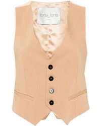 forte_forte - Satin-Panelled Waistcoat - Lyst