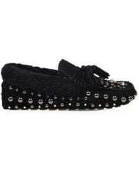 strategia shoes - Stud-Embellished Tassel Loafers - Lyst