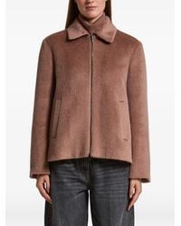 Peserico - Zip-Up Faux-Fur Jacket - Lyst