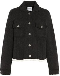 Barrie - Pleated-Detail Button Jacket - Lyst