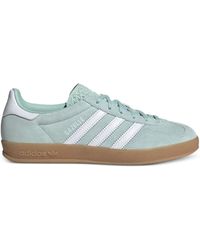 adidas - Gazelle Three-Stripe Suede Sneakers - Lyst