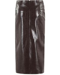 Isabelle Blanche - Crocodile-Effect Pencil Skirt - Lyst