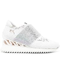 Le Silla - Jackie Crystal-Embellished Sneakers - Lyst