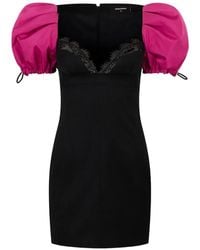 DSquared² - Snow-Tech Mini-Jurk Met Afwerking Van Kant - Lyst