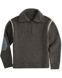 Maison Margiela - Elbow-Patch Quarter-Zip Sweater - Lyst