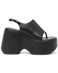 Vic Matié - Leather Platform Sandals - Lyst