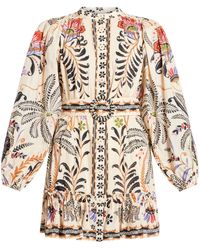 FARM Rio - Vestido midi con estampado botánico - Lyst