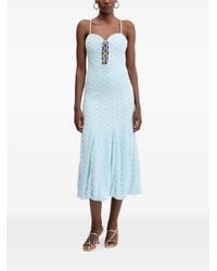 Bardot - Lace-Up Floral-Pattern Midi Dress - Lyst