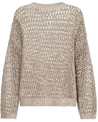 Brunello Cucinelli - Dazzling Chiné Net Sweater - Lyst