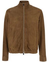 Jacob Cohen - Zip-Up Suede Jacket - Lyst