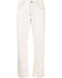 Marni Gerade Jeans mit Ziernähten - Weiß