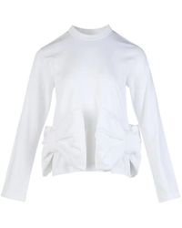 Noir Kei Ninomiya - Bow-Detail Long-Sleeve Blouse - Lyst