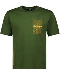 K-Way - T-Shirt Con Logo E Tasca - Lyst