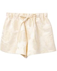 Simone Rocha - Pantalones Con Motivo Floral Y Cordones - Lyst