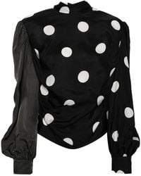 Pushbutton - Asymmetric Long Sleeves Blouse - Lyst