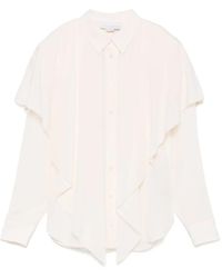 Stella McCartney - Camicia in crêpe de chine di seta - Lyst