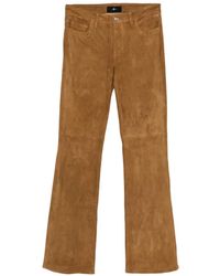 7 For All Mankind - Dojo Suede Flared Trousers - Lyst