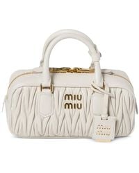 Miu Miu - Arcadie Regular Leather Handbag - Lyst