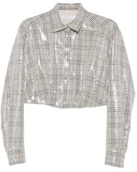 Manuel Ritz - Sequin-Embellished Checked Shirt - Lyst