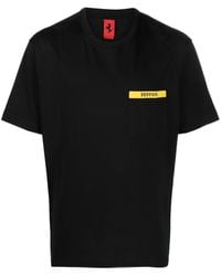 Ferrari - T-shirt en coton à patch logo - Lyst