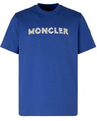 Moncler - T-Shirt Met Logo - Lyst