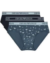 Emporio Armani - Logo-Print Briefs - Lyst