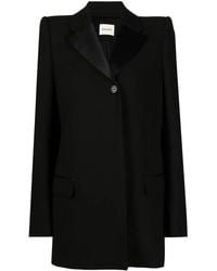 KHAITE - Blazer Met Enkele Rij Knopen - Lyst