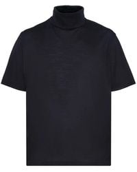 Low Brand - Turtleneck Short-Sleeve Sweater - Lyst