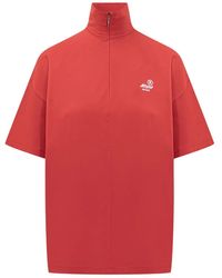 MSGM - Half-Zip T-Shirt - Lyst