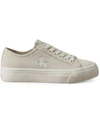 Calvin Klein - Logo-Embroidered Low-Top Sneakers - Lyst