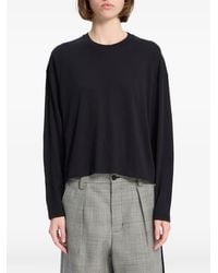 Ann Demeulemeester - Slogan-Print Long-Sleeve T-Shirt - Lyst