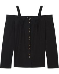 B+ AB - Off-The-Shoulder Button-Up Top - Lyst