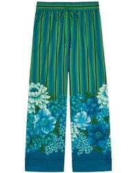 ALÉMAIS - Margo Floral-Print Striped Trousers - Lyst