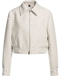 BOSS - Zip-Up Cropped Jacket - Lyst