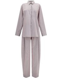 ANDAMANE - Wendela Striped Trousers And Shirt Set - Lyst