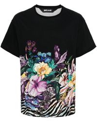 Just Cavalli - Floral-print T-shirt - Lyst