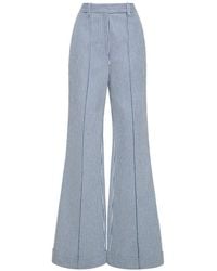 Adam Lippes - Deeda Striped Cotton Trousers - Lyst